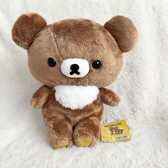 San-X Rilakkuma Plush Large 12" Teddy Original Series Chairoikoguma Brown Bear - Picture 1 of 5